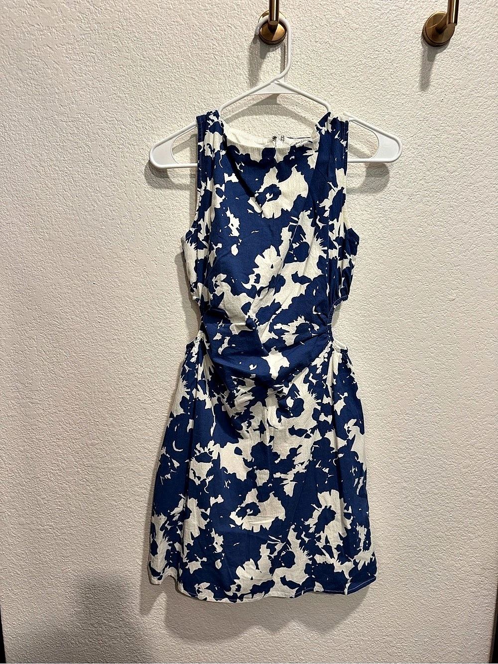 Abercrombie & Fitch Floral Mini Dress Blue & White Size XS Like New